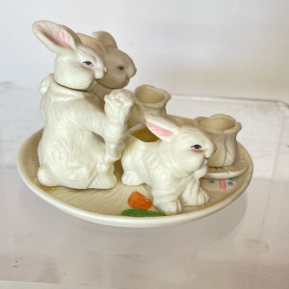 Vtg. 1990’s Bunny Tea Set 10 Pics. - Picture 6 of 9